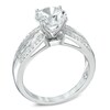Thumbnail Image 2 of 8.0mm Lab-Created White Sapphire Ring in Sterling Silver