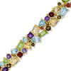 Thumbnail Image 1 of Multi-Gemstone Bracelet in Sterling Silver with 18K Gold Plate - 7.5"