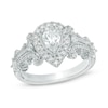 Thumbnail Image 0 of Vera Wang Love Collection 1 CT. T.W. Pear-Shaped Diamond Frame Engagement Ring in 14K White Gold