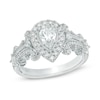 Thumbnail Image 1 of Vera Wang Love Collection 1 CT. T.W. Pear-Shaped Diamond Frame Engagement Ring in 14K White Gold