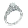 Thumbnail Image 1 of Vera Wang Love Collection 1 CT. T.W. Oval Diamond Frame Engagement Ring in 14K White Gold