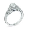Thumbnail Image 2 of Vera Wang Love Collection 1 CT. T.W. Oval Diamond Frame Engagement Ring in 14K White Gold