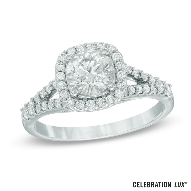 Celebration Lux® 1-1/4 CT. T.W. Diamond Frame Engagement Ring in 14K White Gold (I/SI2)