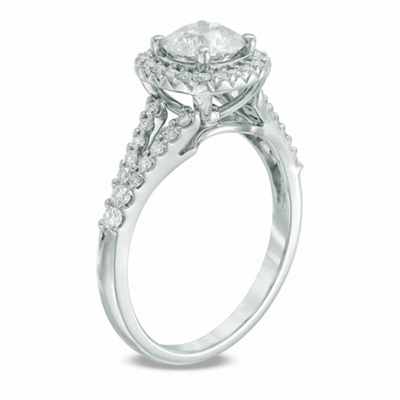 Celebration Lux® 1-1/4 CT. T.W. Diamond Frame Engagement Ring in 14K White Gold (I/SI2)