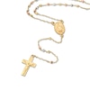 Thumbnail Image 1 of Rosary Necklace in 10K Tri-Tone Gold - 17"