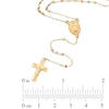 Thumbnail Image 2 of Rosary Necklace in 10K Tri-Tone Gold - 17"