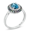 Multi-Gemstone and Diamond Accent Ring in 10K White Gold