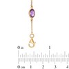 Thumbnail Image 2 of 10.0mm Orange Flower Cameo, Amethyst and Peridot Bracelet in Sterling Silver with 10K Gold Plate - 7.25"
