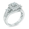 Thumbnail Image 1 of 1 CT. T.W. Princess-Cut Diamond Three Stone Engagement Ring in 14K White Gold