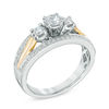 Thumbnail Image 2 of 1/2 CT. T.W. Diamond Three Stone Engagement Ring in 10K Two-Tone Gold