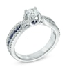 Thumbnail Image 1 of Vera Wang Love Collection 3/4 CT. T.W. Diamond and Blue Sapphire Engagement Ring in 14K White Gold