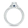 Thumbnail Image 2 of Vera Wang Love Collection 3/4 CT. T.W. Diamond and Blue Sapphire Engagement Ring in 14K White Gold