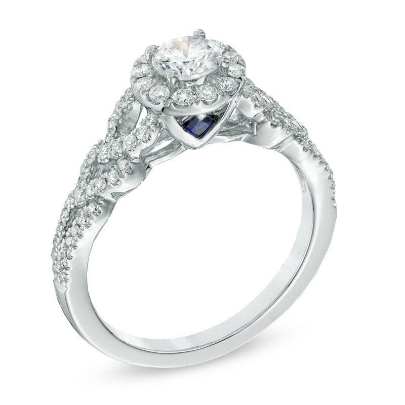 Vera Wang Love Collection 3/4 CT. T.W. Diamond Frame Engagement Ring in 14K White Gold