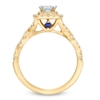 Thumbnail Image 2 of Vera Wang Love Collection 1 CT. T.W. Princess-Cut Diamond Double Frame Engagement Ring in 14K Gold