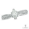 Thumbnail Image 1 of Vera Wang Love Collection 1/2 CT. Marquise Diamond Solitaire Scroll Engagement Ring in 14K White Gold