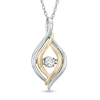 Thumbnail Image 0 of 1/10 CT. Diamond Solitaire Pendant in 10K Two-Tone Gold