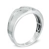 Thumbnail Image 1 of Men's 1/10 CT. T.W. Diamond Five Stone Slant Band in 10K White Gold