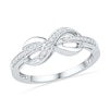 Thumbnail Image 0 of 1/10 CT. T.W. Diamond Infinity Wrapped Ring in 10K White Gold