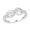 Thumbnail Image 1 of 1/10 CT. T.W. Diamond Infinity Wrapped Ring in 10K White Gold