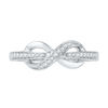 Thumbnail Image 1 of 1/10 CT. T.W. Diamond Infinity Wrapped Ring in 10K White Gold