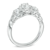 Thumbnail Image 1 of Celebration Ideal 1 CT. T.W. Oval Diamond Three Stone Engagement Ring in 14K White Gold (I/I1)