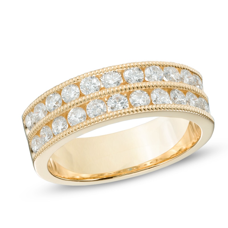 1 CT. T.W. Diamond Double Row Anniversary Band in 14K Gold