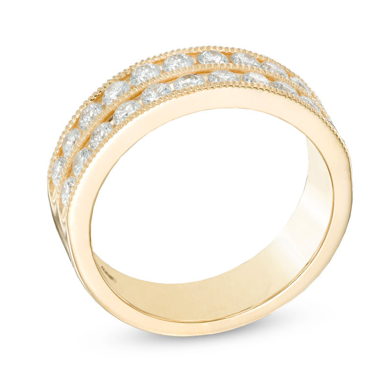 1 CT. T.W. Diamond Double Row Anniversary Band in 14K Gold