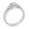 Thumbnail Image 1 of 5/8 CT. T.W. Princess-Cut Diamond Frame Bridal Set in 10K White Gold
