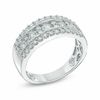 Thumbnail Image 1 of 1 CT. T.W. Diamond Triple Row Anniversary Band in 14K White Gold