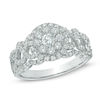 Thumbnail Image 1 of 1 CT. T.W. Diamond Cluster Twist Engagement Ring in 14K White Gold