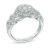 Thumbnail Image 2 of 1 CT. T.W. Diamond Cluster Twist Engagement Ring in 14K White Gold