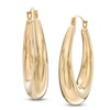 Oval Hoop Earrings in 14K Gold Over Resin
