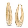 Oval Hoop Earrings in 14K Gold Over Resin