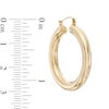 Thumbnail Image 2 of 34mm Polished Tube Hoop Earrings in 14K Gold Over Resin
