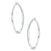 Thumbnail Image 1 of 50mm Flat Hoop Earrings in Sterling Silver