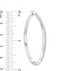 Thumbnail Image 2 of 50mm Flat Hoop Earrings in Sterling Silver