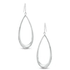 Teardrop-Shaped Drop Earrings in Sterling Silver