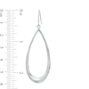Teardrop-Shaped Drop Earrings in Sterling Silver
