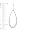 Teardrop-Shaped Drop Earrings in Sterling Silver