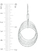 Multi-Circle Twist Drop Earrings in Sterling Silver
