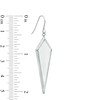Thumbnail Image 2 of Diamond-Shaped Drop Earrings in Sterling Silver