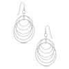 Multi-Rings Dangle Earrings in Sterling Silver
