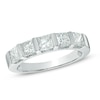 Thumbnail Image 0 of 1-1/2 CT. T.W. Princess-Cut Diamond Five Stone Band in 14K White Gold