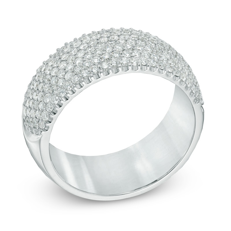 Main Image 2 of 1-1/5 CT. T.W. Diamond Multi-Row Band in 14K White Gold