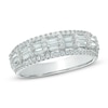 Thumbnail Image 1 of 3/4 CT. T.W. Diamond Edge Anniversary Band in 10K White Gold