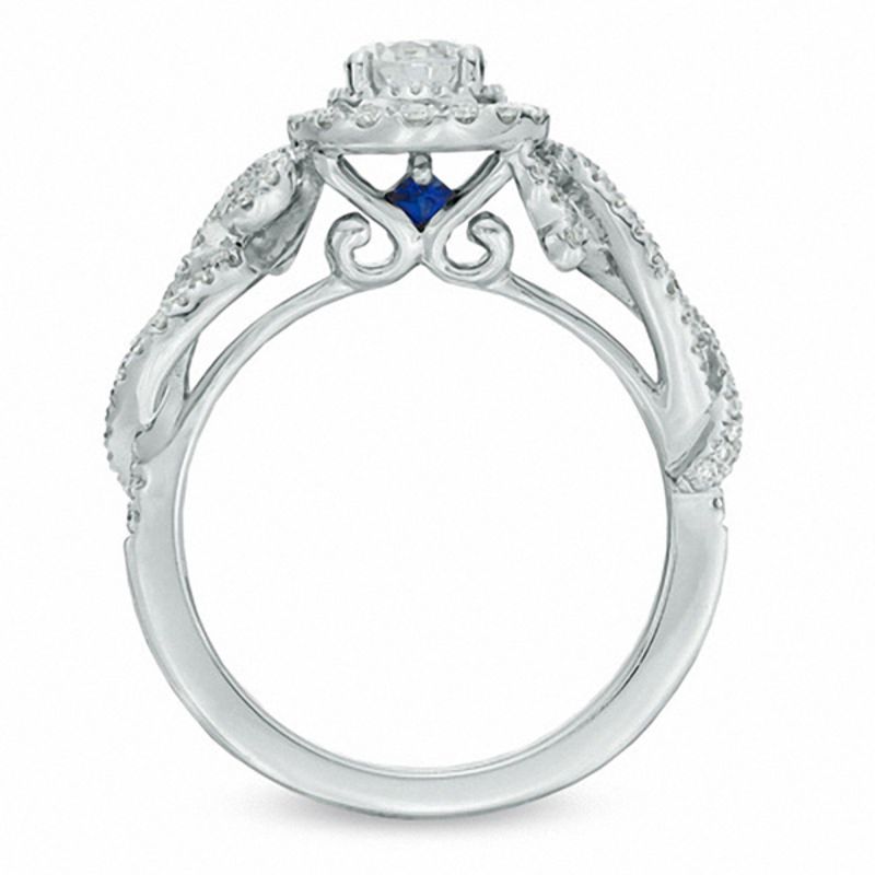Main Image 3 of Vera Wang Love Collection 7/8 CT. T.W. Diamond Vintage-Style Engagement Ring in 14K White Gold