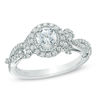 Thumbnail Image 0 of Vera Wang Love Collection 7/8 CT. T.W. Diamond Vintage-Style Engagement Ring in 14K White Gold