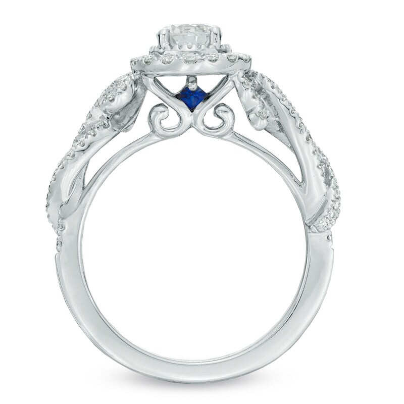 Vera Wang Love Collection 7/8 CT. T.W. Diamond Vintage-Style Engagement Ring in 14K White Gold