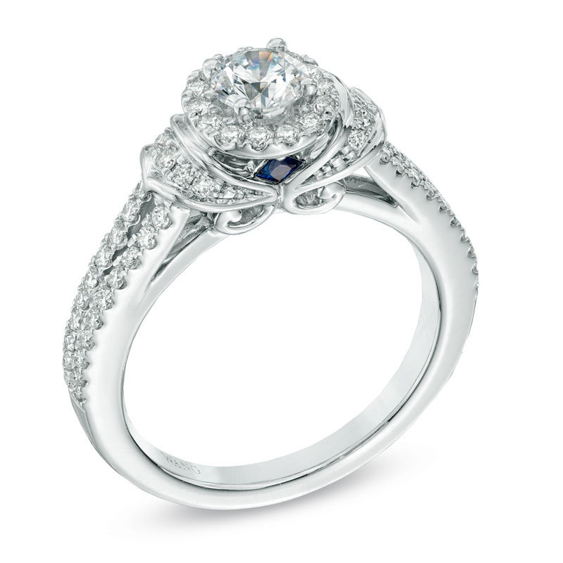 Vera Wang Love Collection 3/4 CT. T.W. Diamond Collar Engagement Ring in 14K White Gold