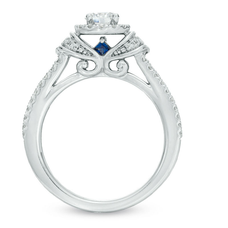 Vera Wang Love Collection 3/4 CT. T.W. Diamond Collar Engagement Ring in 14K White Gold